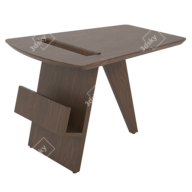 Sleek Modern Magazine Table 3D model image 7