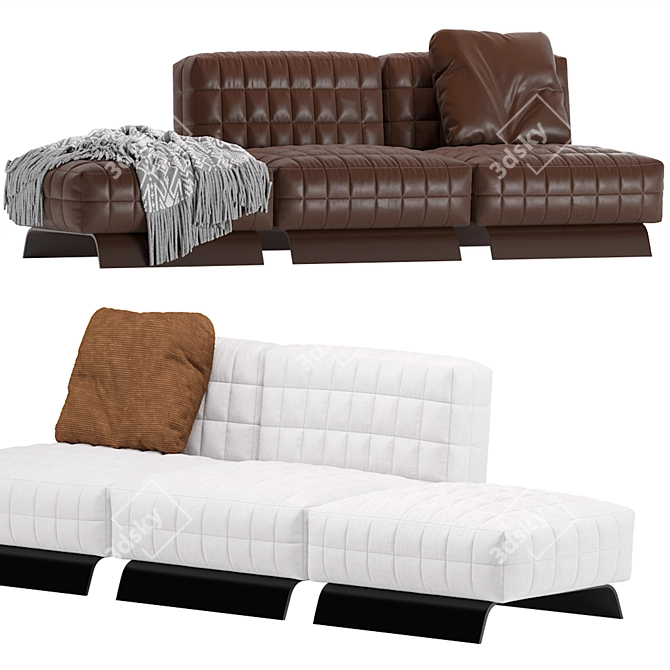 Minotti Twiggy Modular Sofa 01 3D model image 3