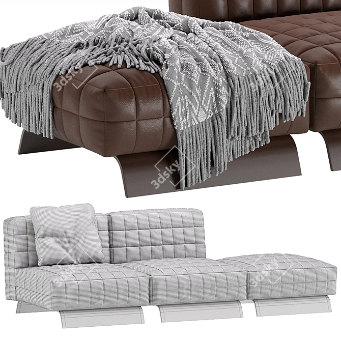 Minotti Twiggy Modular Sofa 01 3D model image 7