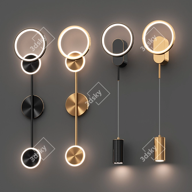 Ethereal Aura Lamp Set 3D model image 2