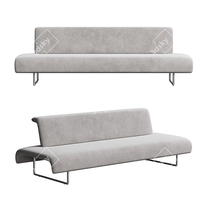 Elegant Naoto Fukasawa Cloud Sofa 3D model image 1