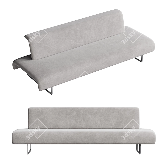 Elegant Naoto Fukasawa Cloud Sofa 3D model image 2