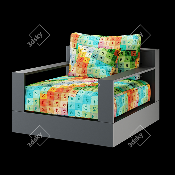 Swivel Lounge Chair Outdoor Ambiance 3D model image 6