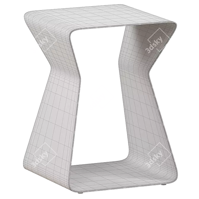 Modern Anthracite Rectangular Coffee Table 3D model image 2