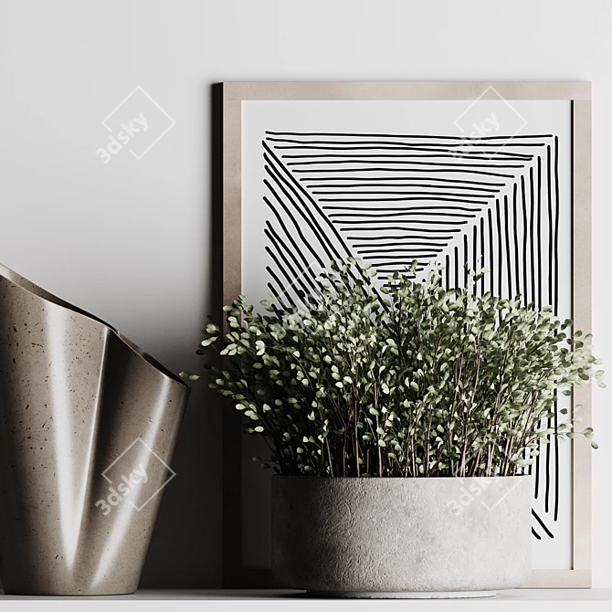 Modern Decor Set 2015 3D model image 4