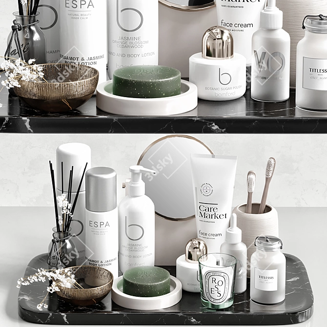 Bathroom Accessories 3D Models Set 3D model image 2