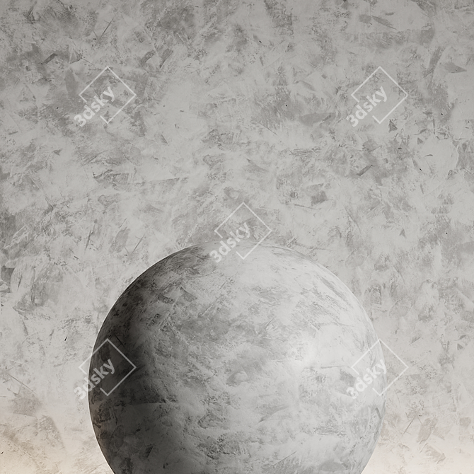 Seamless Decorative Plaster Material 3D model image 2