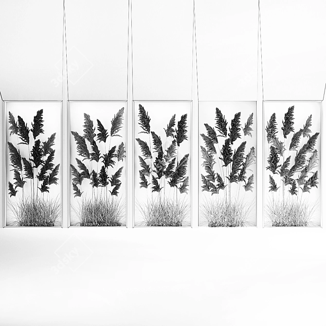 Premium Dry Flower Wall Art 3D model image 7