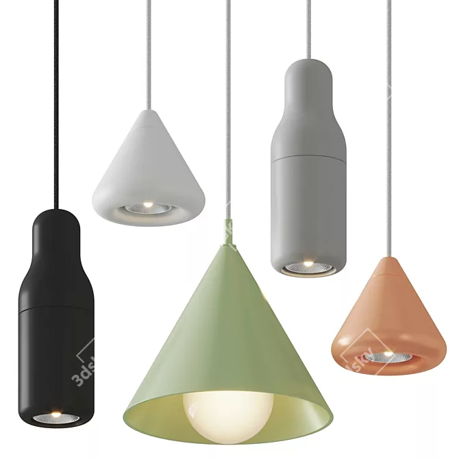 Minimalmood Pendant Set Trio 3D model image 1