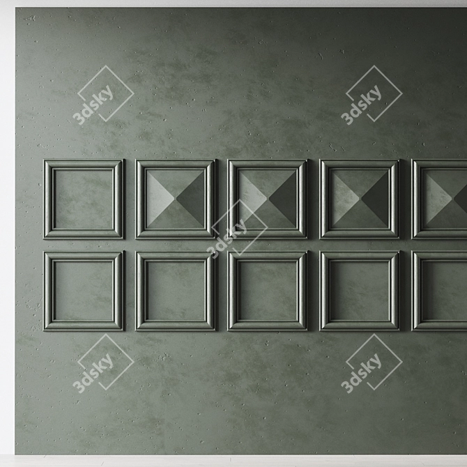 Decorative Relief Wall Panel 3D model image 1