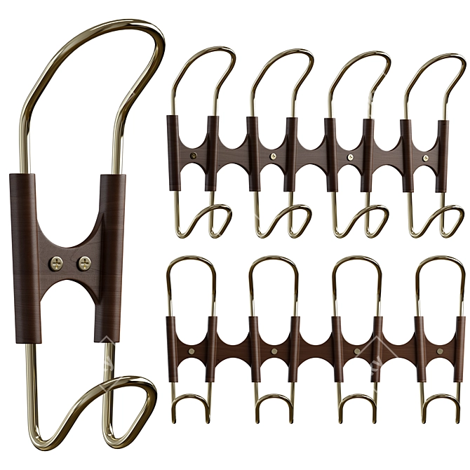 Nature-Inspired Wall Hook 3D model image 1