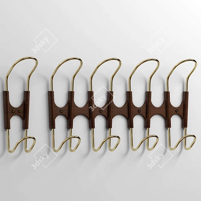 Nature-Inspired Wall Hook 3D model image 2