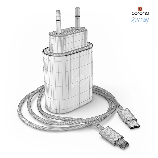  Apple iPhone Charger, Fast Charging 3D model image 6