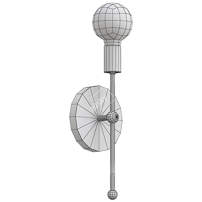 Elegant Dimmable Wallchiere Lighting Fixture 3D model image 2