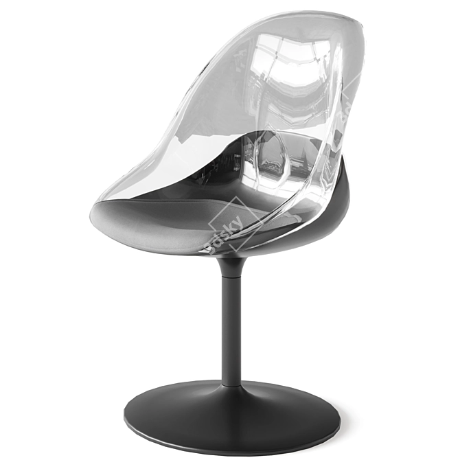 IKEA BALTSAR Swivel Chair White 3D model image 10