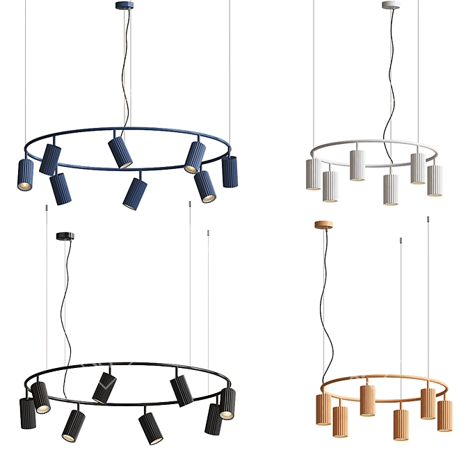 Modern Scandinavian Algot Pendant Light 3D model image 4