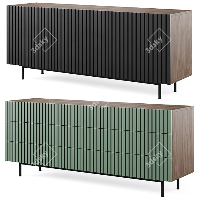 Mr Hide 3 Drawer Chest 3D model image 1