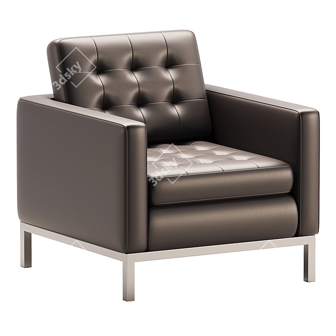 Elegant Modway Loft Tufted Armchair 3D model image 2