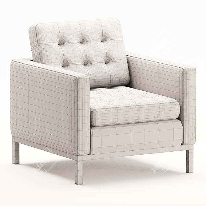 Elegant Modway Loft Tufted Armchair 3D model image 5