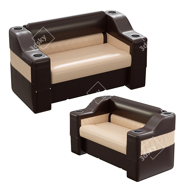 Yacht Sofa Model MAX 2017 3D model image 3
