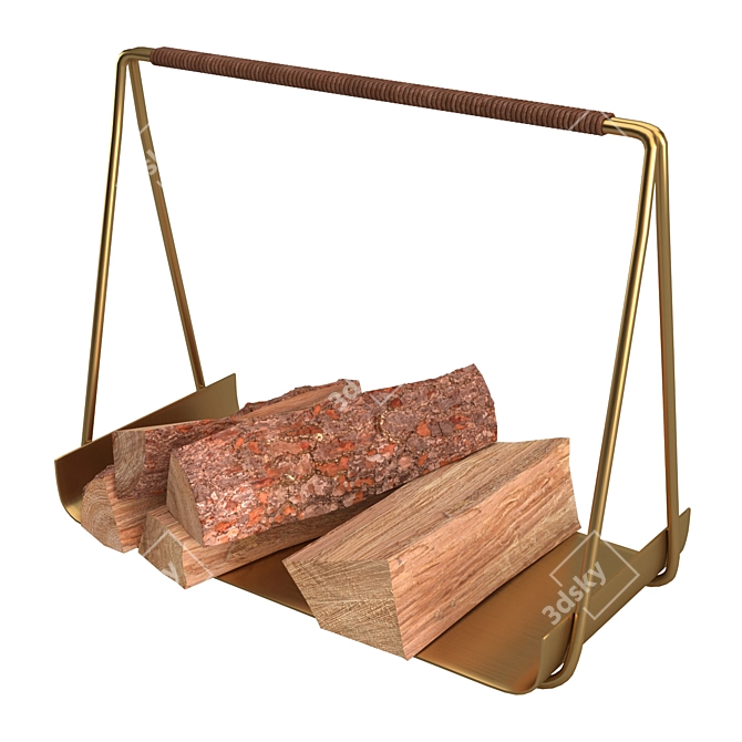 Metal Firewood Basket | Дровница 3D model image 1