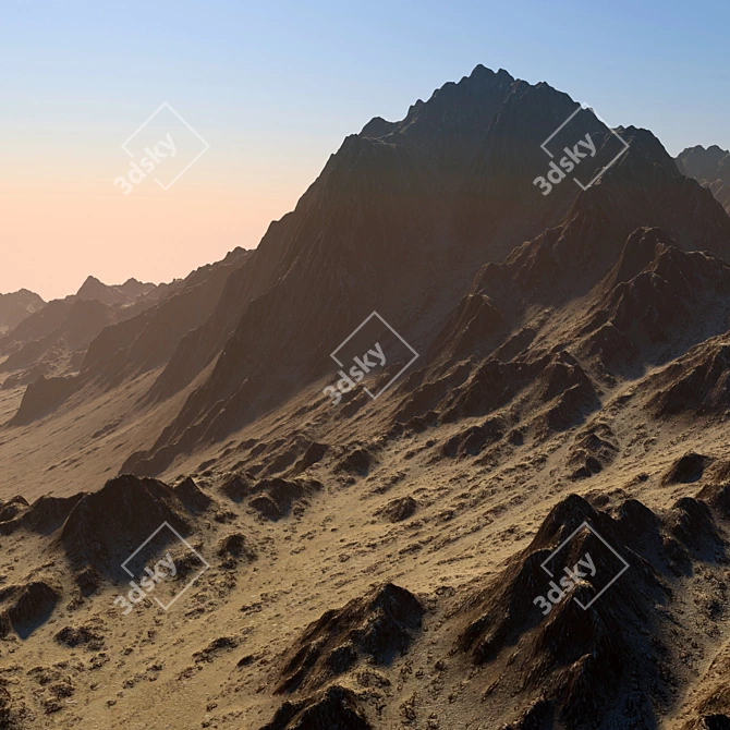 Mountain Peaks 3D Model Kit 3D model image 2