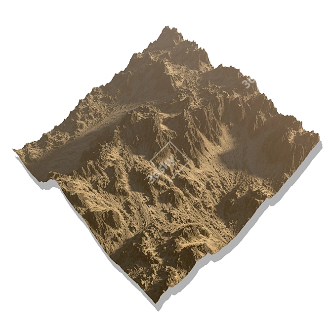 Mountain Peaks 3D Model Texture 3D model image 1