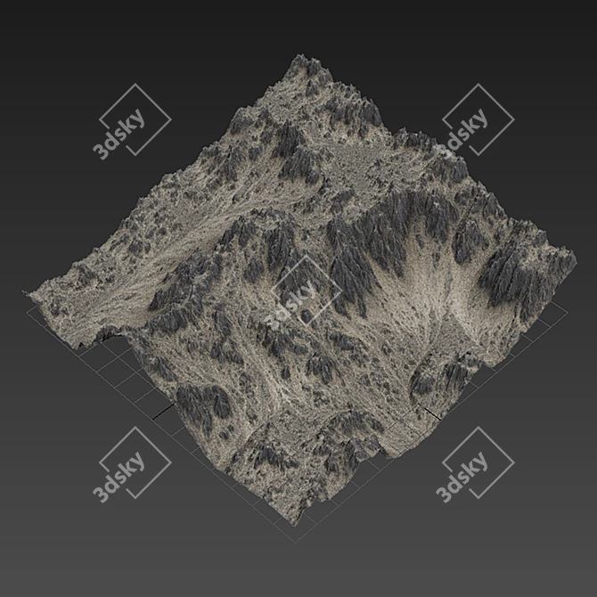 Mountain Peaks 3D Model Texture 3D model image 6