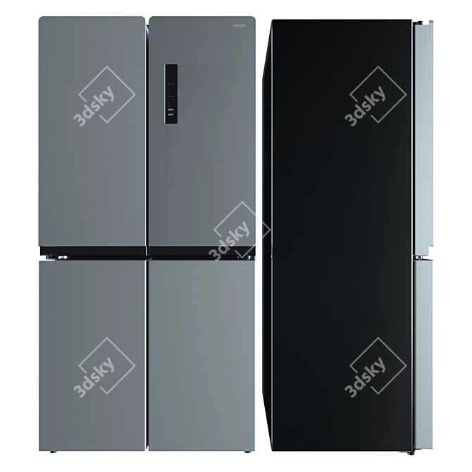 DEXP RF-MN450DMASI Silver Fridge 3D model image 1