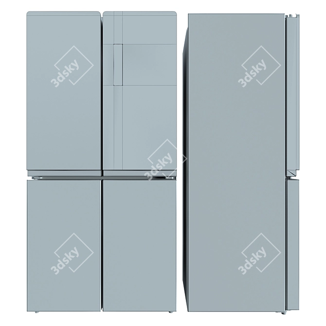 DEXP RF-MN450DMASI Silver Fridge 3D model image 2