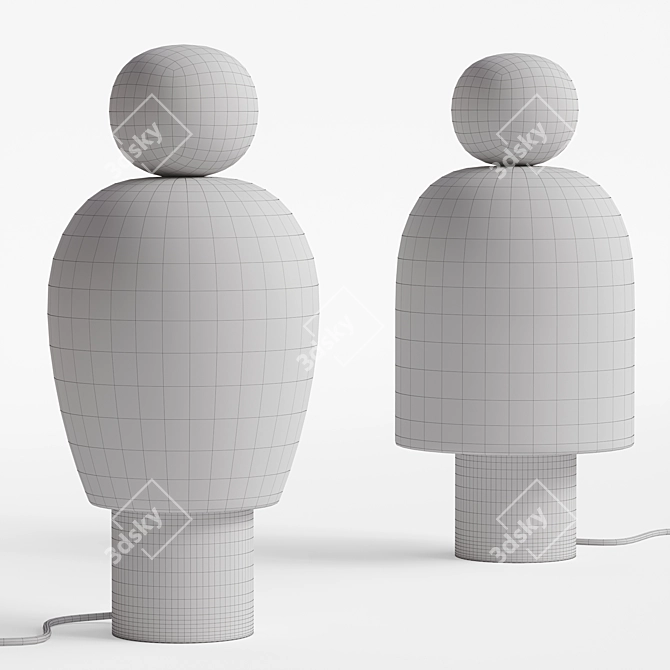 Sleek Lagoon Table Lamp Trio 3D model image 3