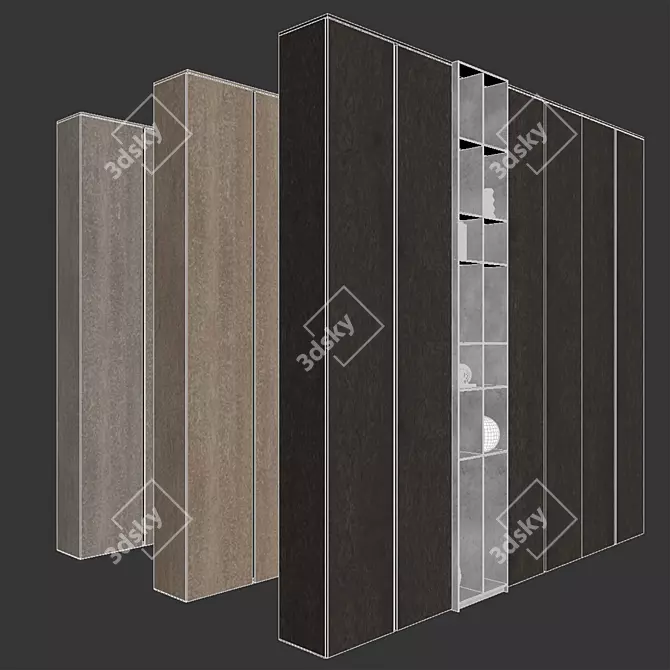 Customizable 007 Wardrobe, 3 Materials 3D model image 7