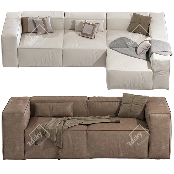 Title: Contemporary Lennon Sofa Design 3D model image 1