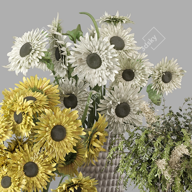 Sunflower Bouquet 3D Model Collection 3D model image 3