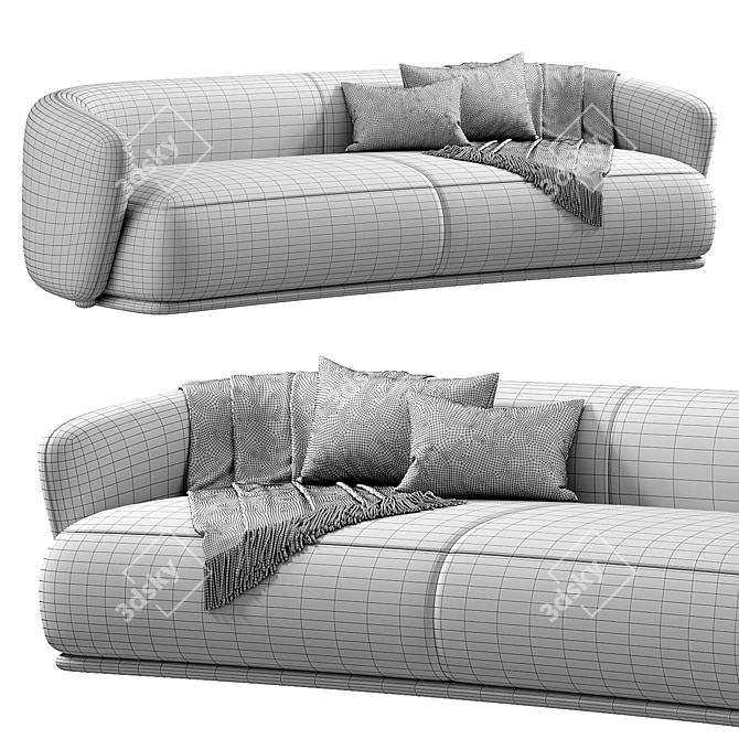 Modern Elegance in Rene Sofa 3D model image 4