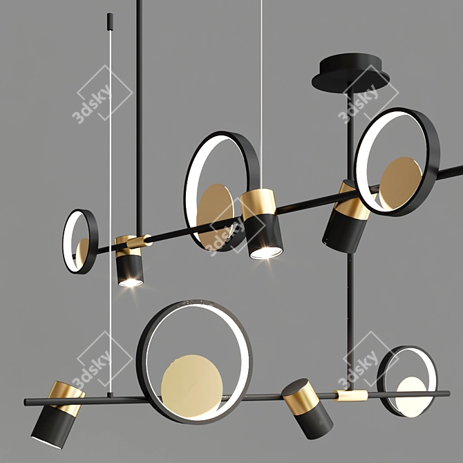 Modern Glass Lamp Basel 3D model image 3