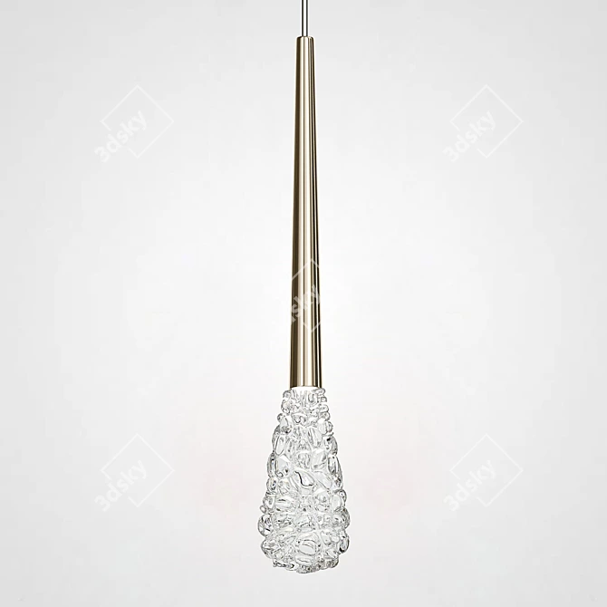 Ice Effect Pendant Lighting Fixture 3D model image 3