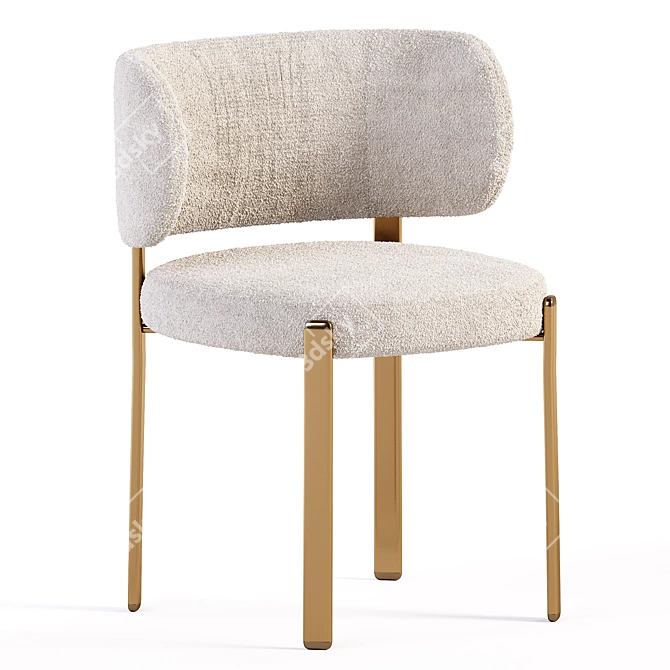 Turri Roma Designer Chair Set 3D model image 1