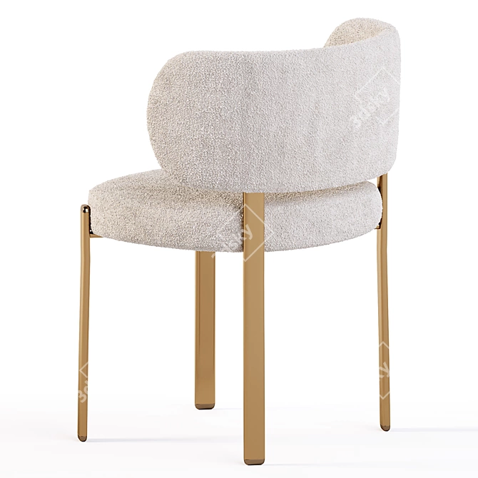 Turri Roma Designer Chair Set 3D model image 4