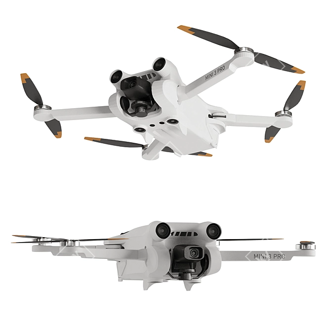 High-Quality DJI Mini 3 Pro 3D model image 2