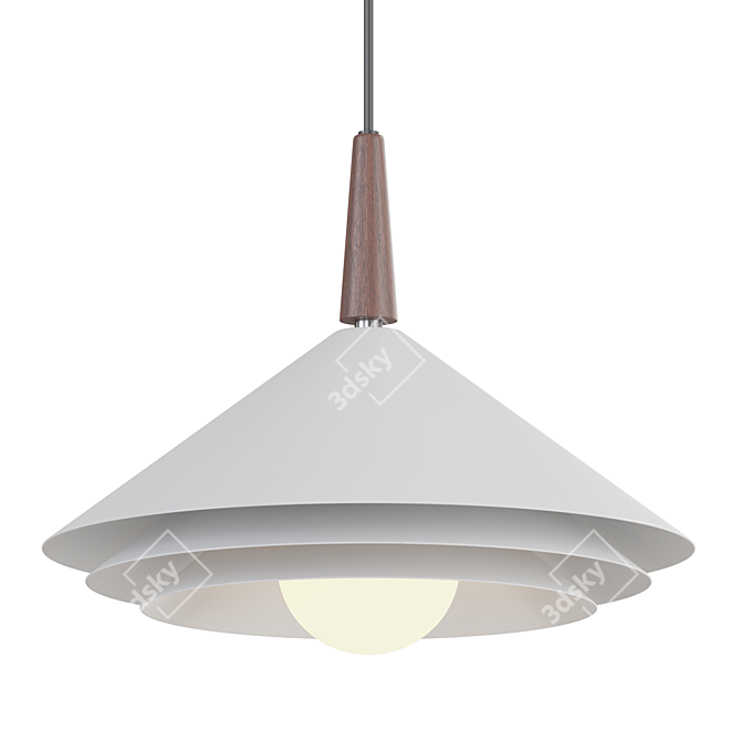 Modern Conical Pendant Lamp 3D model image 1
