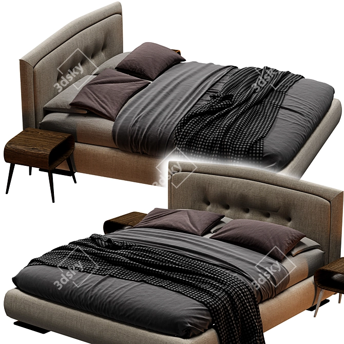 Sleek Penelope Bed Furniture 3D model image 3