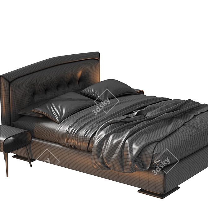 Sleek Penelope Bed Furniture 3D model image 4