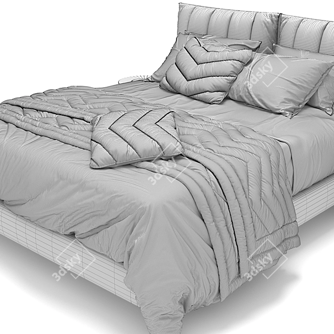 Modern Italian Ditre Italia Bed 3D model image 4