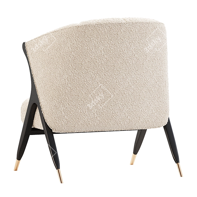 Pavone Boucle Chair: Stylish Seating 3D model image 4