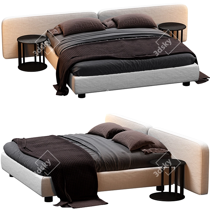 Italian Luxury Corsocomo Bed 3D model image 3
