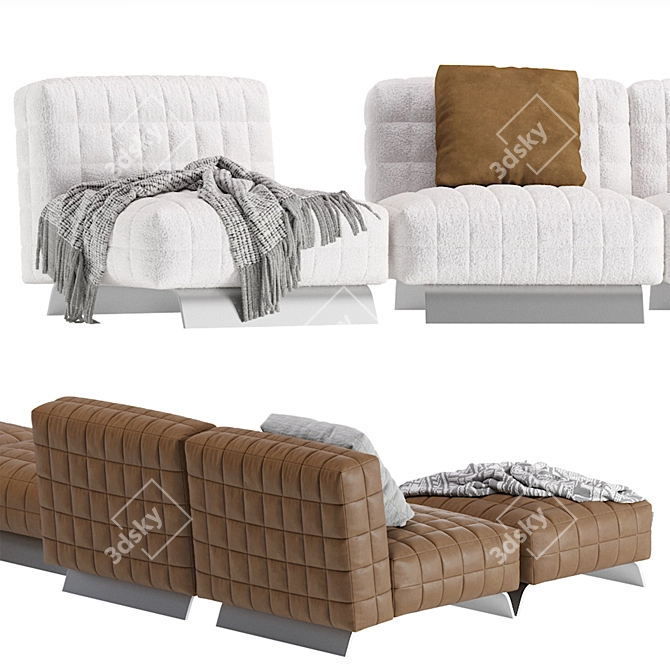 Minotti TWIGGY Modular Sofa 04 - Contemporary Elegance 3D model image 3