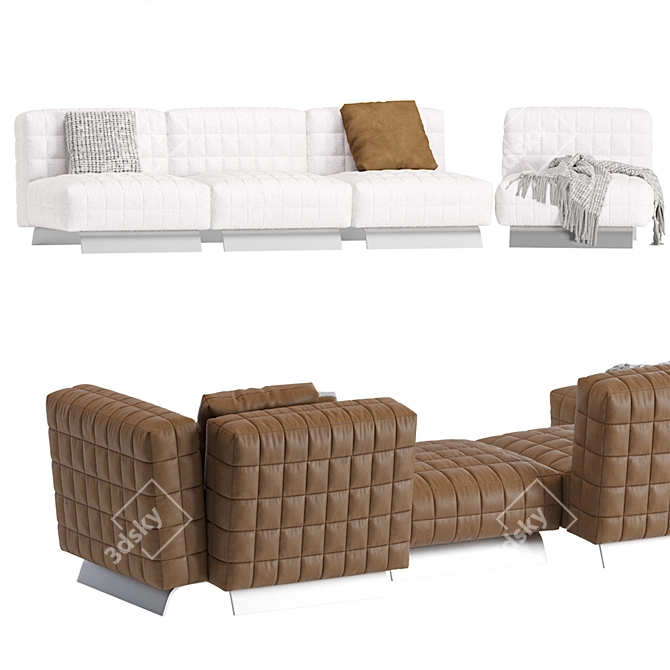 Minotti TWIGGY Modular Sofa 04 - Contemporary Elegance 3D model image 5
