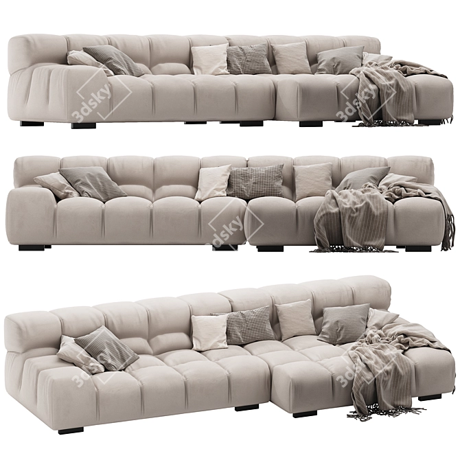 Modern Tufty Time B&B Sofa 3D model image 2