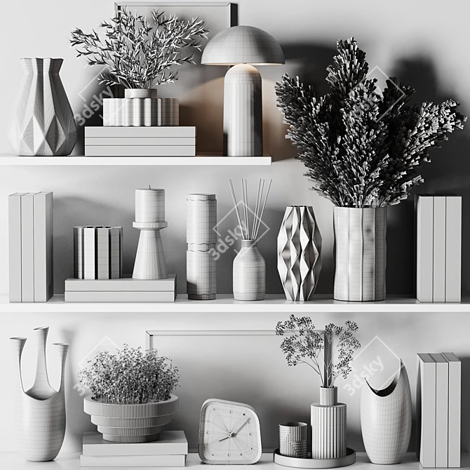 Elegant Decorative Set 2015 3D model image 6